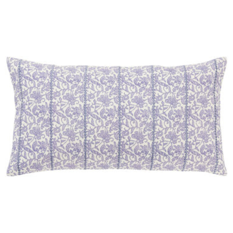 Kalon Embroidered Cotton Throw Pillow