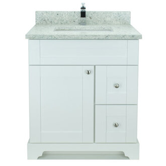 Virgile 25'' Single Bathroom Vanity with Quartz Top