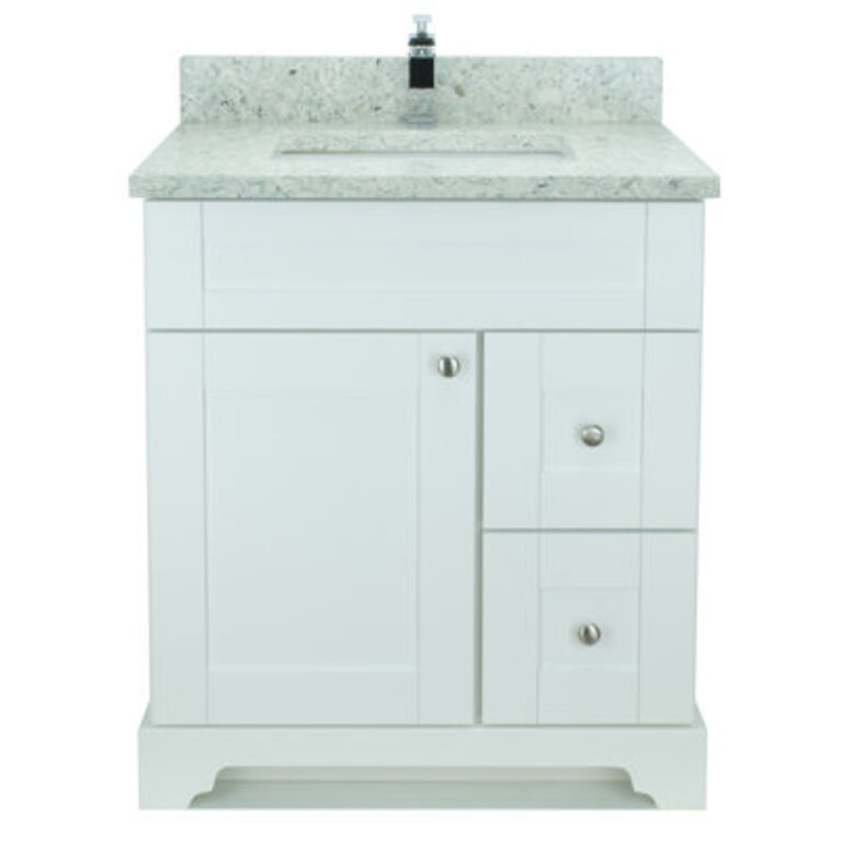 Virgile 25'' Single Bathroom Vanity with Quartz Top
