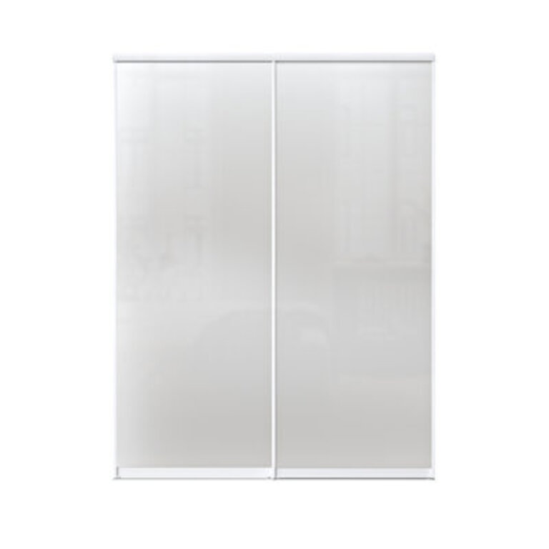 Aluminum Frame Glass Sliding Closet Doors with Installation Hardware Kit