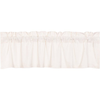 RuckeR Solid Color Cotton Blend Tailored Window Valance
