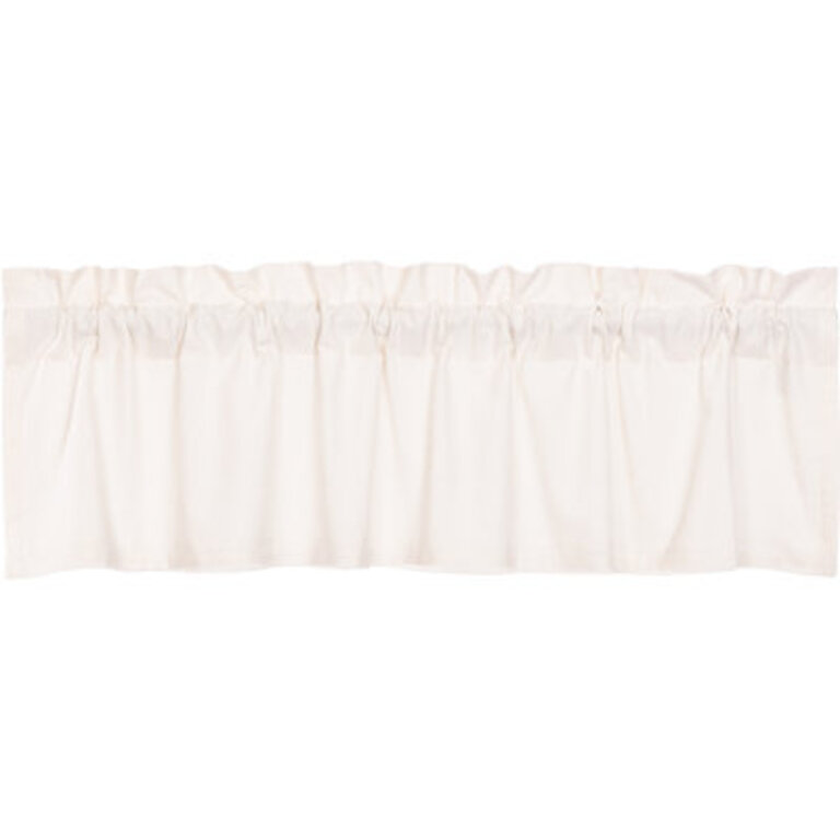 RuckeR Solid Color Cotton Blend Tailored Window Valance