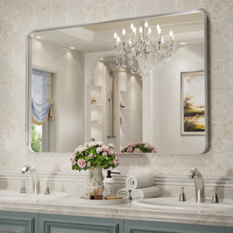 Morelock Metal Rectangle Bathroom Mirror Wall Mirrors