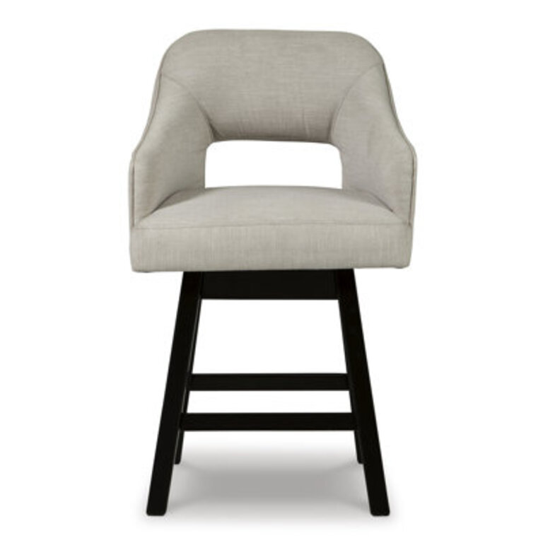 Nestor Swivel Upholstered Counter Stool with Solid Wood Frame