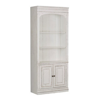 Colchester Storage Bookcase w 3 Shelves and 1 Cabinet