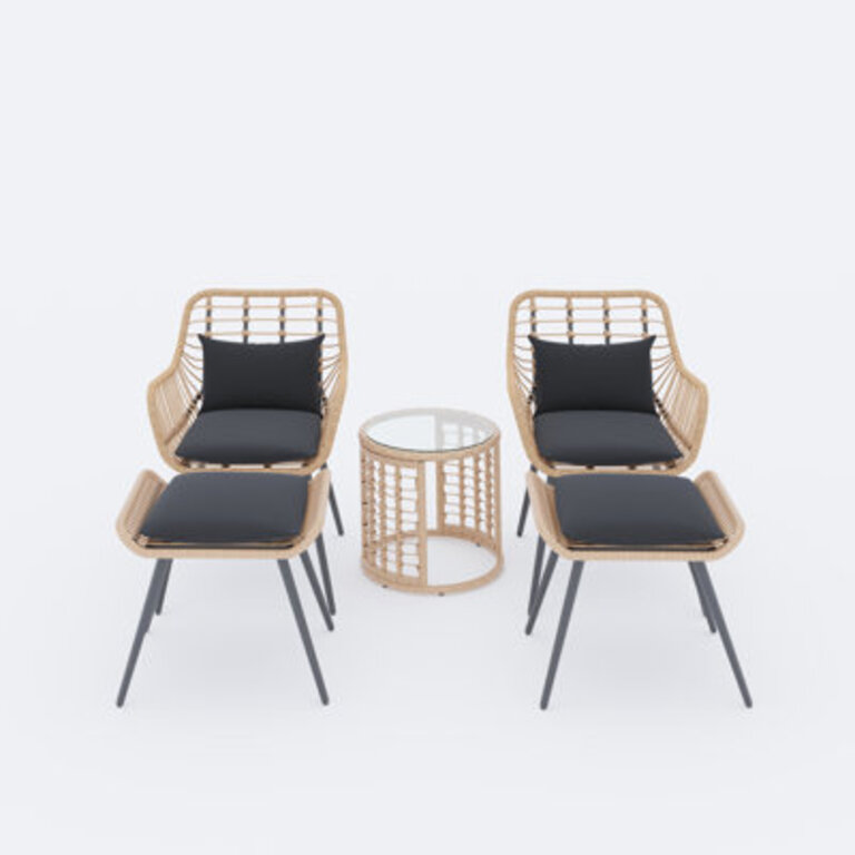 Giblin - Person Patio Conversation Set with Cushions