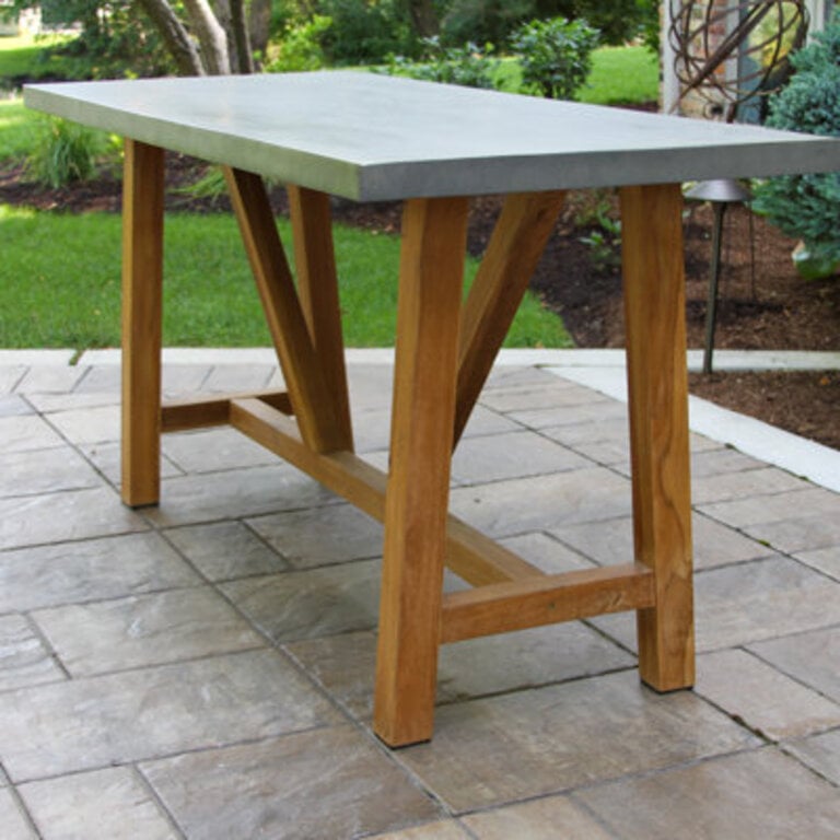 Nicole Rectangular Outdoor Dining Table  70 in W 30 in D