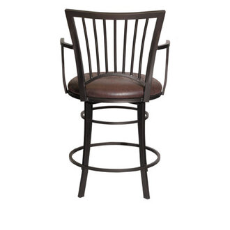 Maryrose Swivel Upholstered Counter Stool with Metal Frame