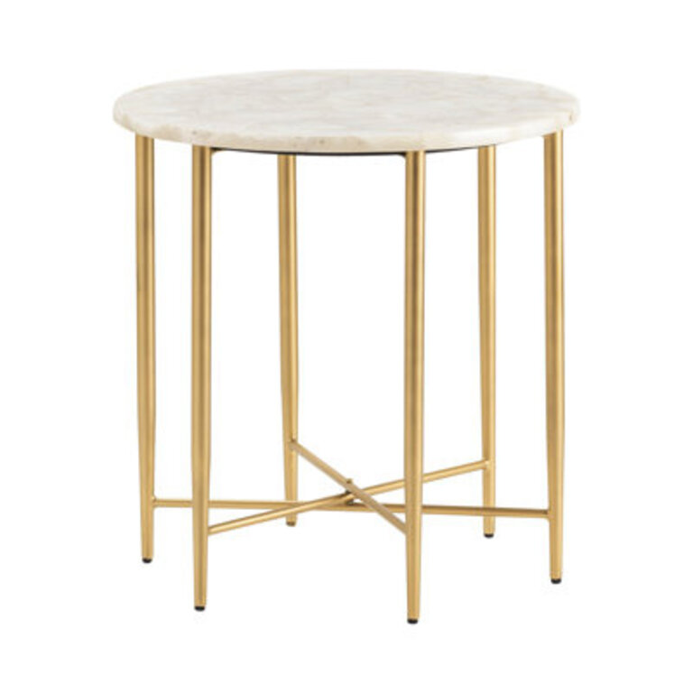 Tira Stone Top End Table