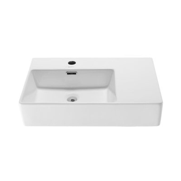 St Tropez 2363 x 165 Ceramic Wall Hung Sink with Left Side Faucet Mount
