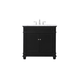 Lydie 36 Single Bathroom Vanity with Marble Top