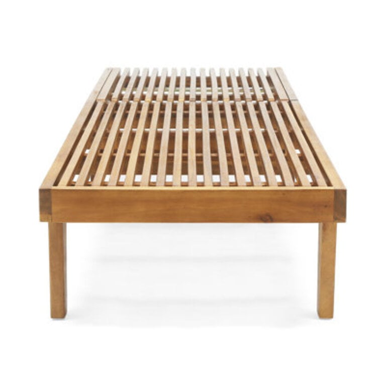 Cadain Outdoor Acacia Wood Chaise Lounge Set