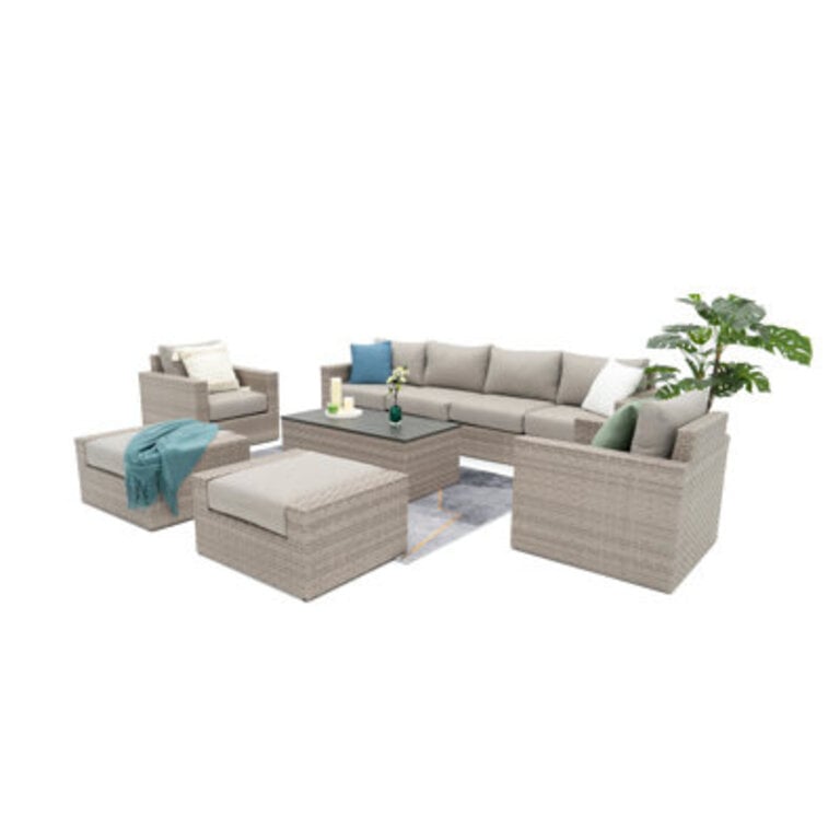 Avrahom 6 - Person Patio Conversation Set with Cushions