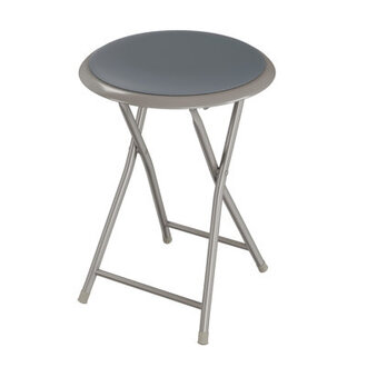 Slayder Folding Stool - Backless 18-Inch Stool with 225lb Capacity for Kitchen or Rec Room - Portable Indoor