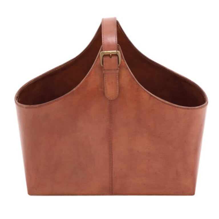 Alline Leather Free Standing Magazine Rack