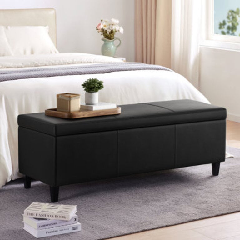 Asdrubale 503 Wide Faux Leather Upholstered Storage Bench