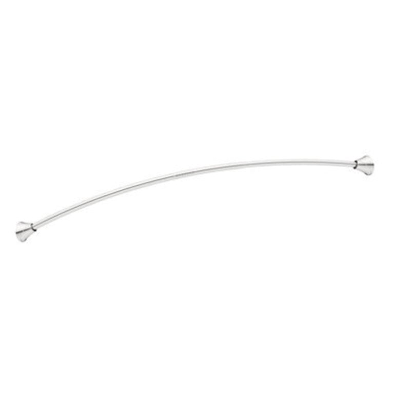 Moen 5-Foot Adjustable Tension Single Curved Shower Curtain Rod