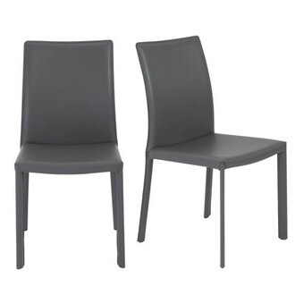 Gilson 175 H Faux Leather Upholstered Metal Side Chair