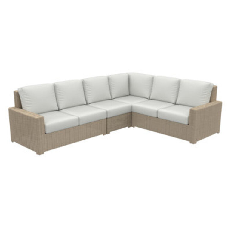 Henri 116 Wide Outdoor L-Shaped Patio Sectional with Sunbrella Cushions