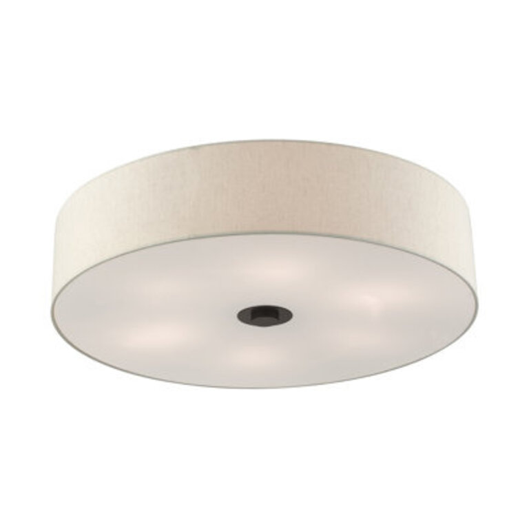 Konur Linen Blend Flush Mount