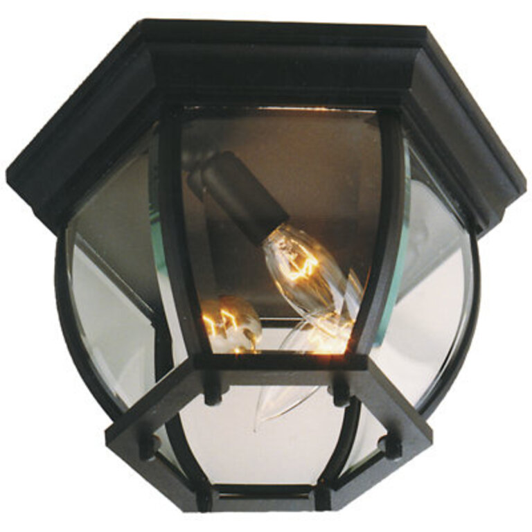 Bent Glass 3 - Bulb Outdoor Flush Mount