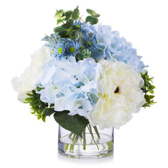 Faux Silk Arrangement in Vase
