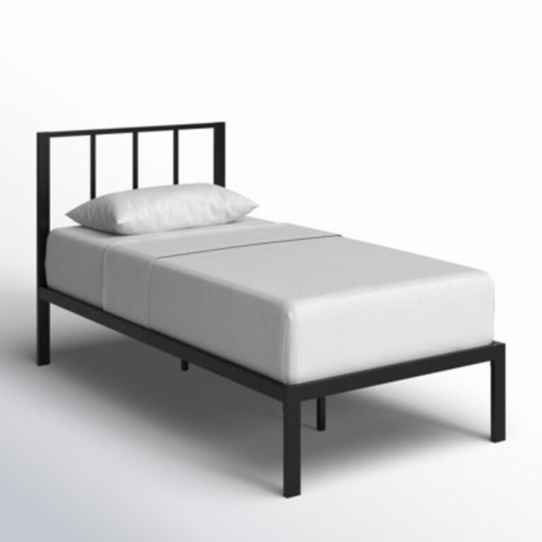 Aurigae Metal Bed with Vertical Bar Headboard