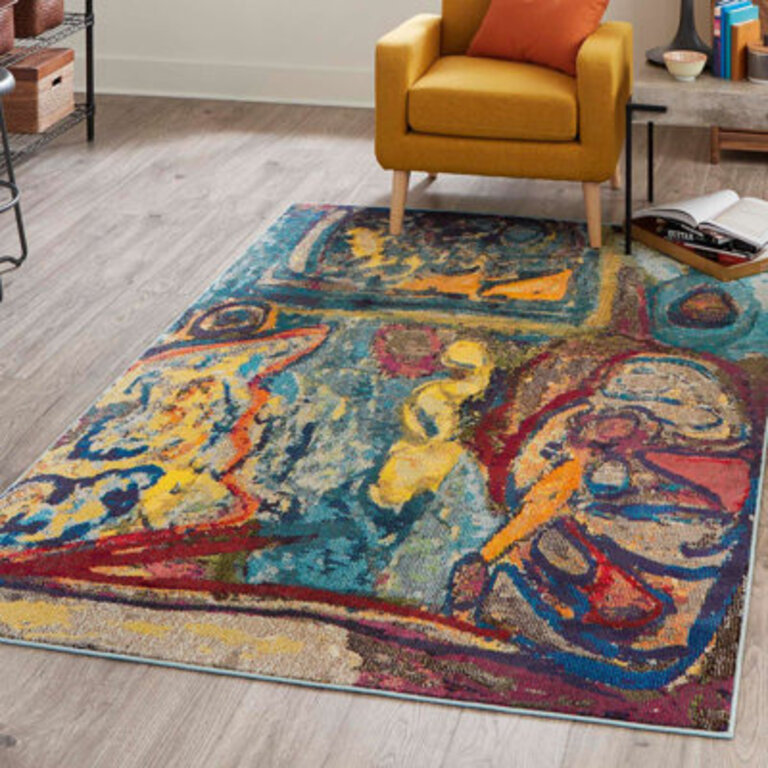 Ansela Washable Abstract Indoor Rug