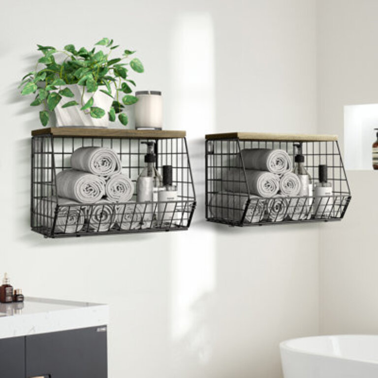 Cataliyah Wall Organizer with Wall Baskets