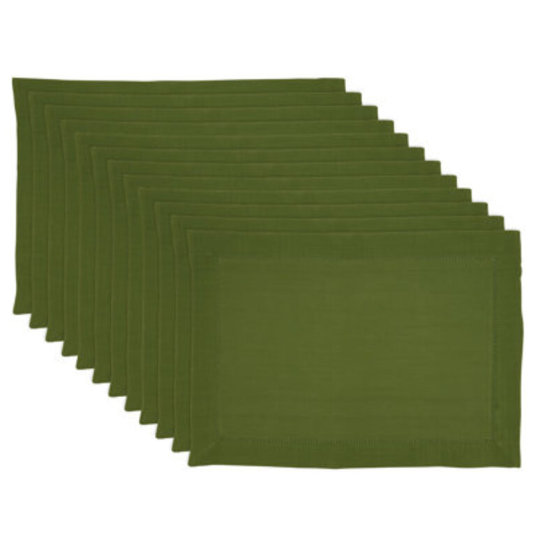 Set of 12 Rowles Hemstitched Border Placemats
