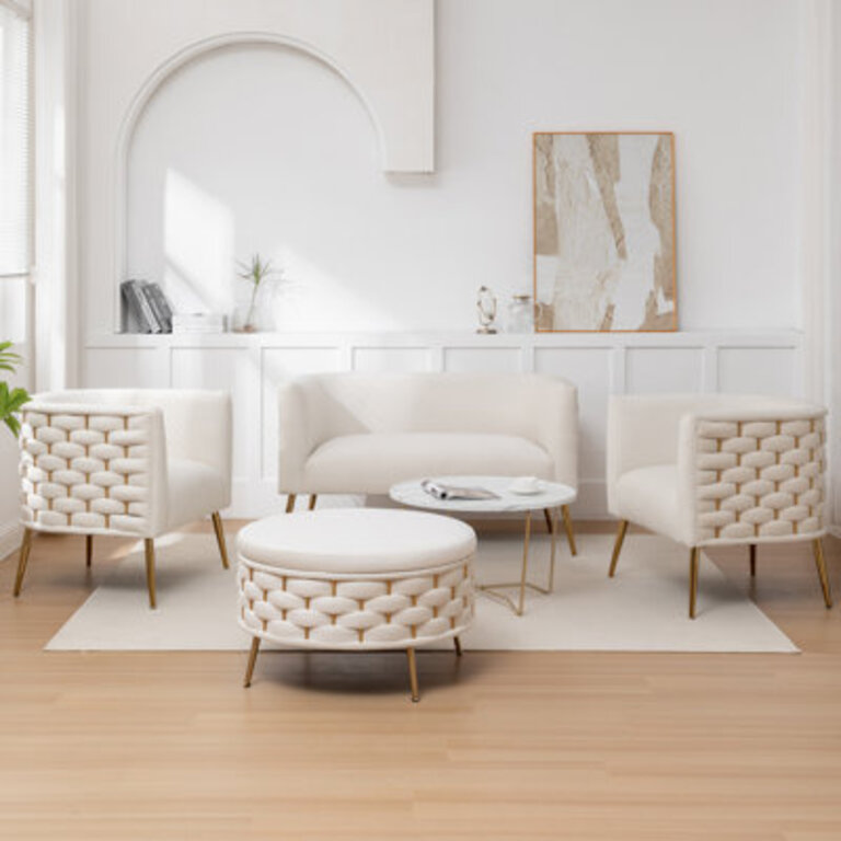 Cristen 4 - Piece Velvet Living Room Set