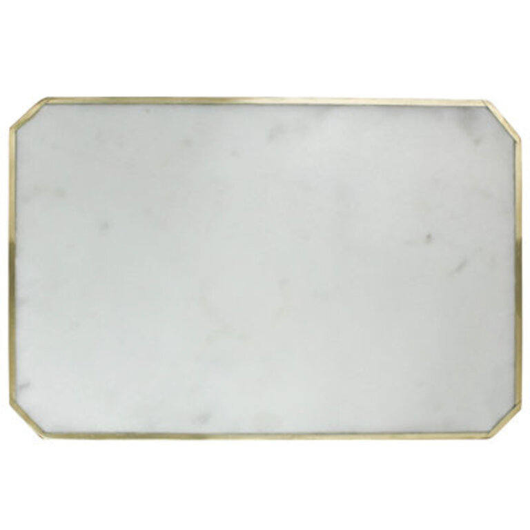 Brass Edge Marble Platter