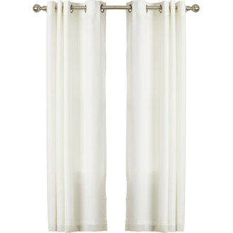 Galion Solid Color Semi-Sheer Thermal Grommet Single Curtain Panel