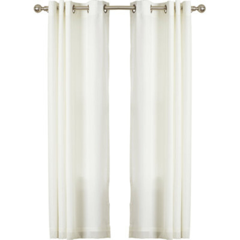 Galion Solid Color Semi-Sheer Thermal Grommet Single Curtain Panel