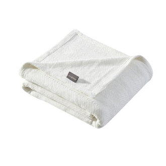 Eddie Bauer Herringbone Cotton Reversible Blanket