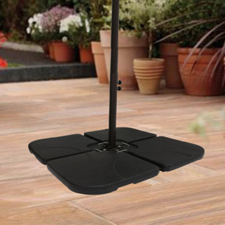 Haque 200 Lbs 4 Piece U Shape Plastic Free Standing Umbrella Base