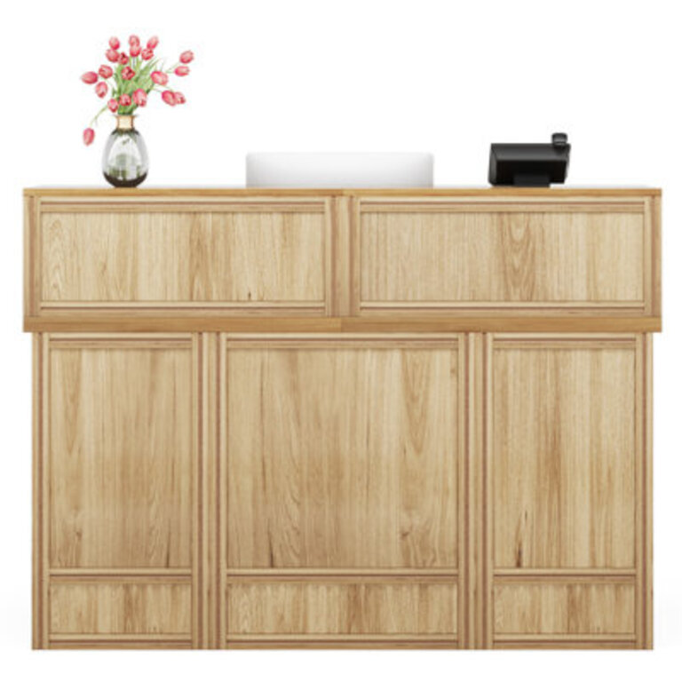 Rectangle Manufactured Wood Reception Desk