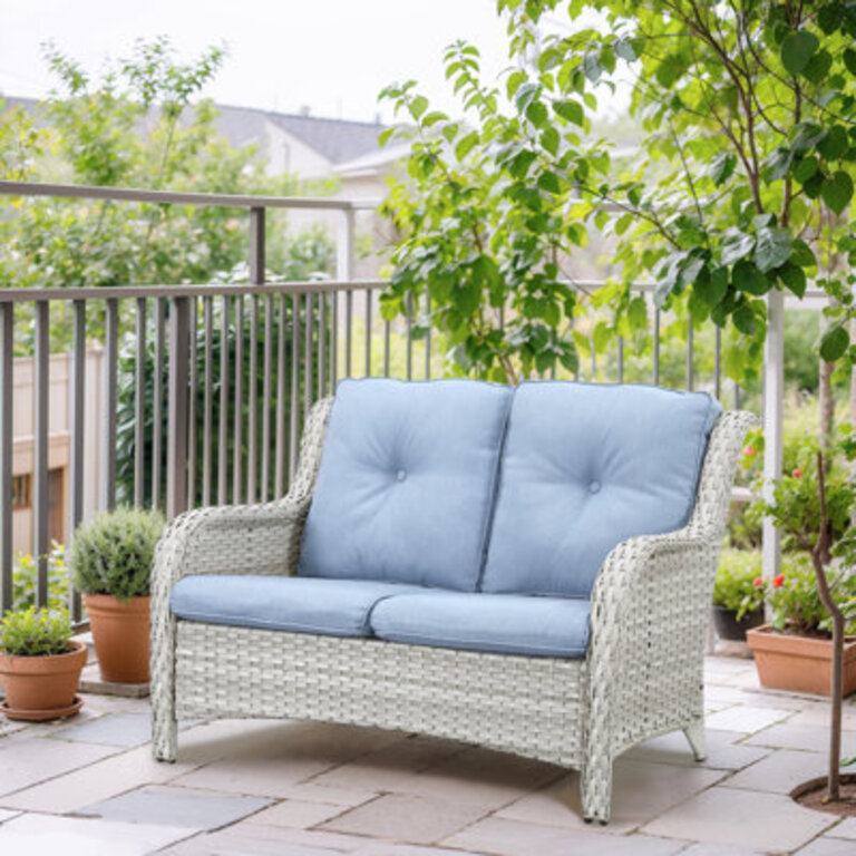 Bonia 5118 Wide Straight Patio Sofa with Cushions