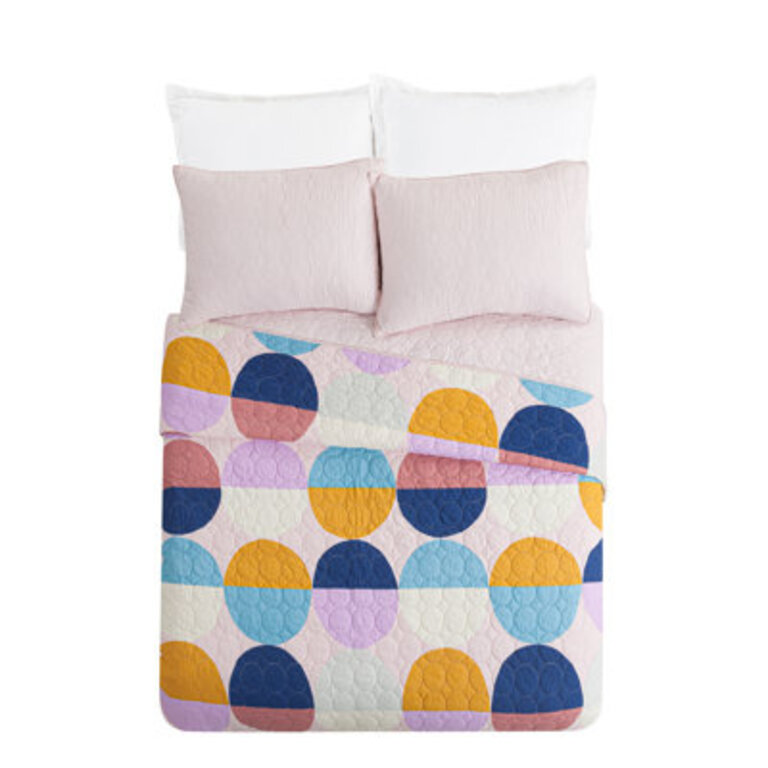 Circles Color Block 100 Cotton Quilt Set