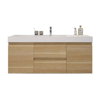Carny 59 Single Bathroom Vanity with Wood Acrylic Top