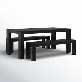 Linzy 6-Person Pine Solid Wood Modern Dining Set