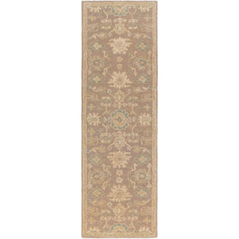 Gurusharan Oriental Hand-Tufted Wool TaupeBeigeBrown Area Rug