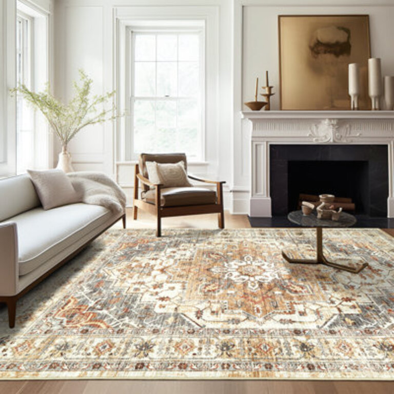 Washable Rug - Stain Resistant Non-Slip Area Rugs for Living Room Bedroom