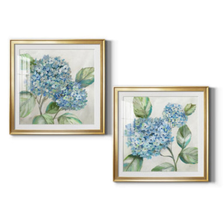 Hydrangea Beauty I - 2 Piece Picture Frame Painting Print Set