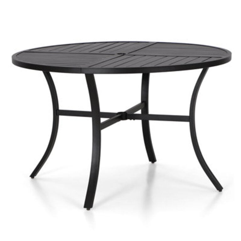 Alyah Round Metal Outdoor Dining Table