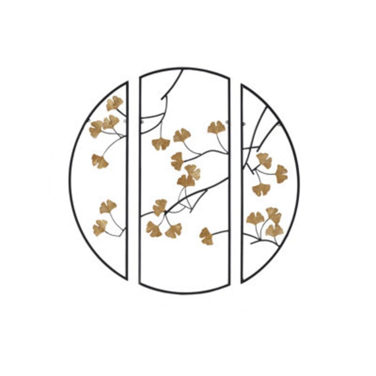 3 Piece Gingko Leaves Metal Wall Decor Set