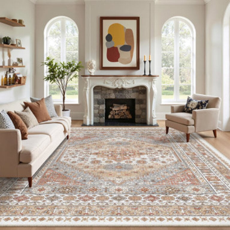 Area Rugs for Living RoomNon-Slip Washable Rugs Stain Resistant Home Decor Rug