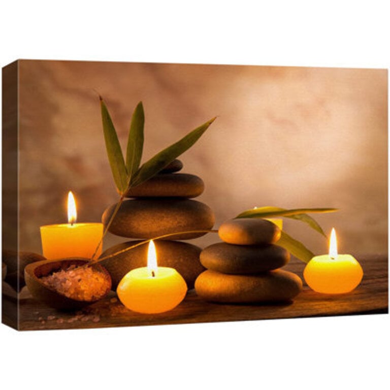 Zen Stones Relax and Calm Massage Laundry Room Bathroom Decor Large Canvas Wall Pictures Art Print