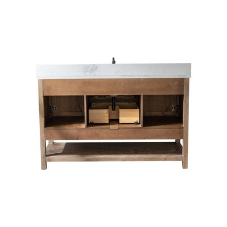 Marissa 54 Single Bathroom Vanity with Engineered Stone Top