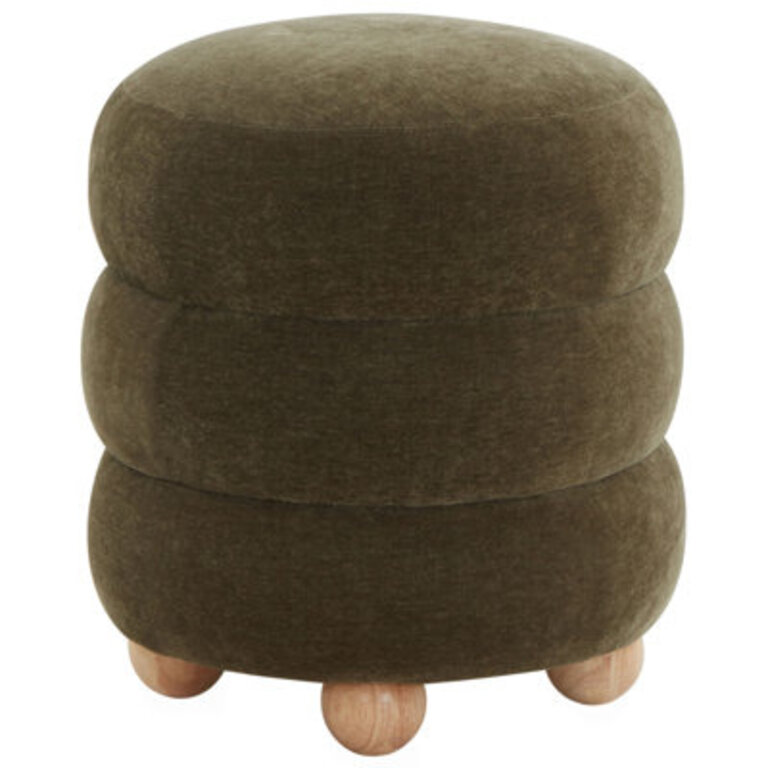 Dalisha 17 Velvet Round Ottoman